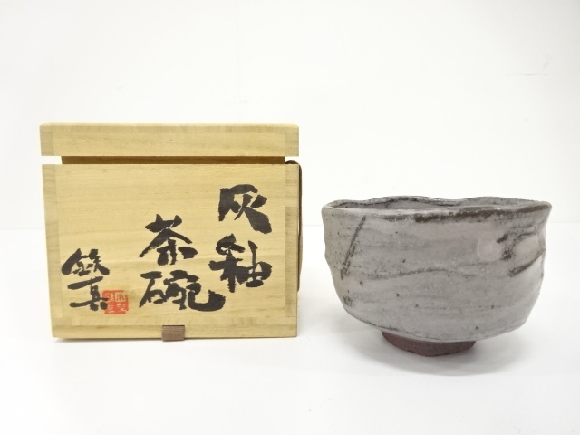 JAPANESE TEA CEREMONY / TEA BOWL CHAWAN / ASH GLAZE / ARTISAN WORK